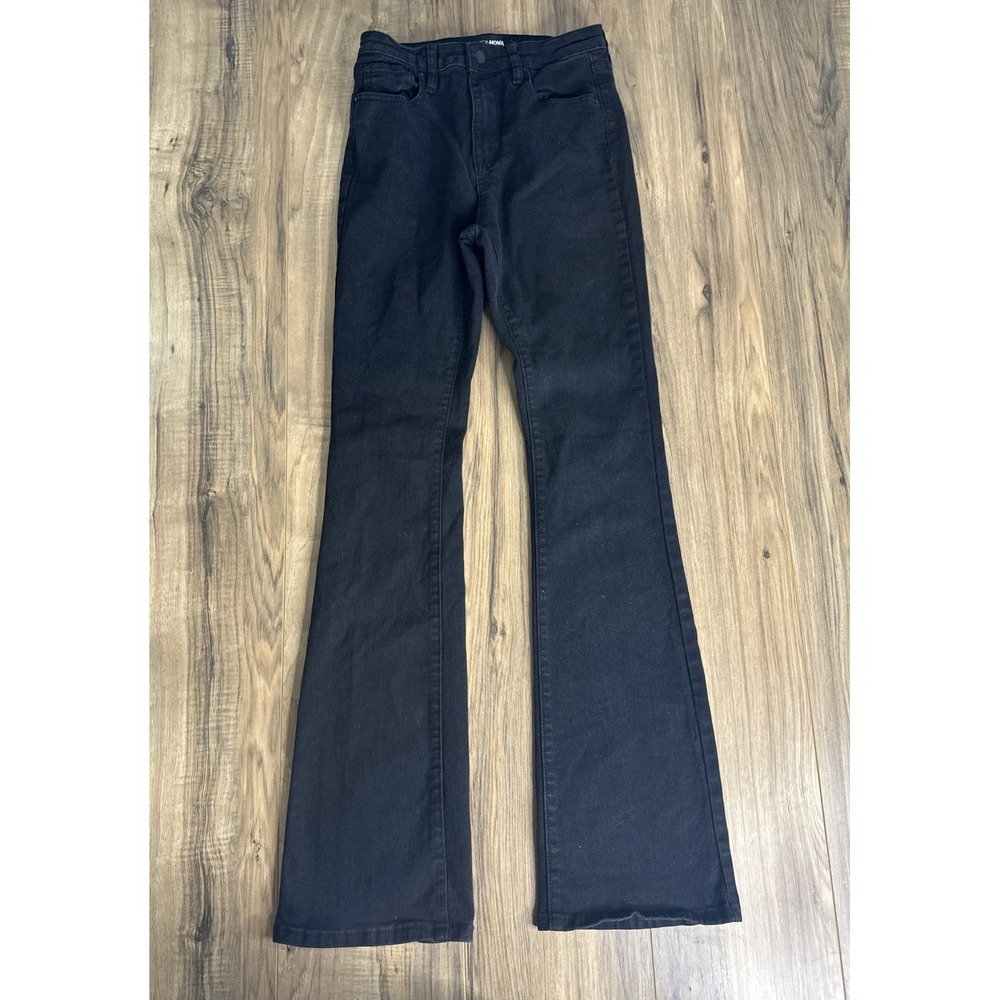 Fashion Nova Womens Size 7 Flare Jeans Black High Rise